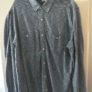 Faherty Men's Heathered Blue Casual Shirt. LIKE NEW!!!!